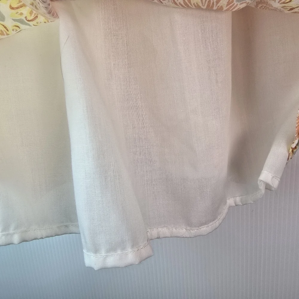 Tommy Bahama Girls Peach White Pink Sundress with Spaghetti Straps Size 5 Summer